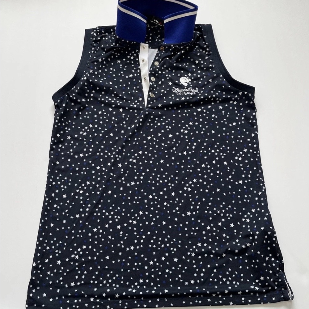 Ralph Lauren Blue and White Star Polo
